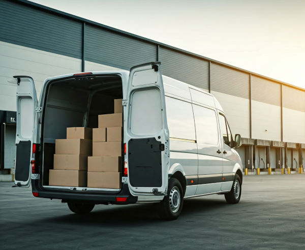 רכב מסחרי עם חבילות