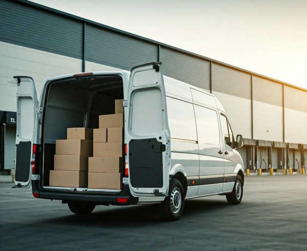 רכב מסחרי עם חבילות